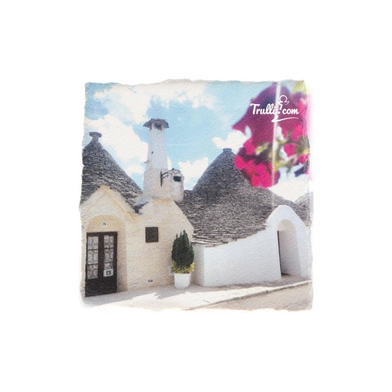 Rione Aia Piccola Alberobello Souvenir Calamita Trulli in pietra SET-FAA040P05AM - fronte