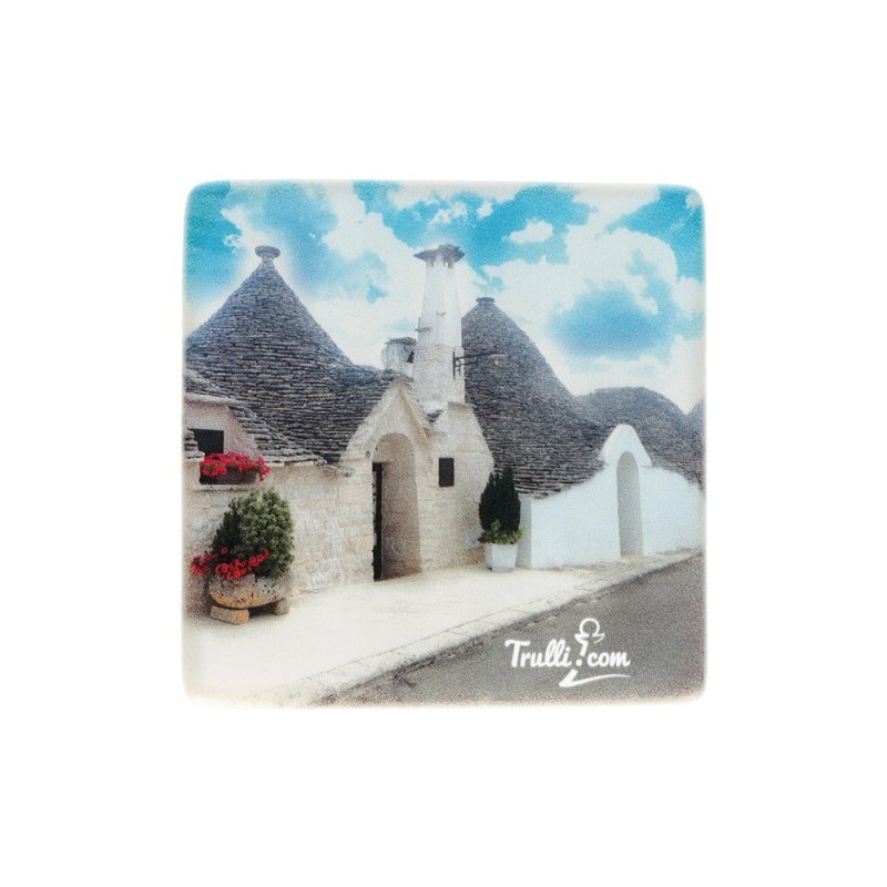 Rione Aia Piccola Trulli Alberobello souvenir in vetro SET-FAA049V05AM - fronte